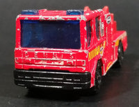 Rare Version 2002 Matchbox Dennis Sabre Ladder Truck Red Die Cast Toy Car Emergency Vehicle - Treasure Valley Antiques & Collectibles