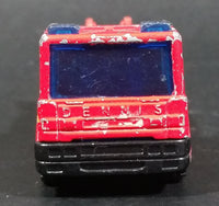 Rare Version 2002 Matchbox Dennis Sabre Ladder Truck Red Die Cast Toy Car Emergency Vehicle - Treasure Valley Antiques & Collectibles