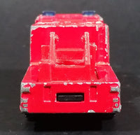 Rare Version 2002 Matchbox Dennis Sabre Ladder Truck Red Die Cast Toy Car Emergency Vehicle - Treasure Valley Antiques & Collectibles