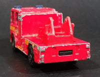 Rare Version 2002 Matchbox Dennis Sabre Ladder Truck Red Die Cast Toy Car Emergency Vehicle - Treasure Valley Antiques & Collectibles