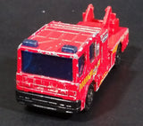 Rare Version 2002 Matchbox Dennis Sabre Ladder Truck Red Die Cast Toy Car Emergency Vehicle - Treasure Valley Antiques & Collectibles