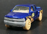 2008 Matchbox 1999 Chevrolet Silverado Truck Bros. Farms Blue Die Cast Toy Car Vehicle - Treasure Valley Antiques & Collectibles