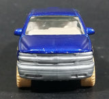 2008 Matchbox 1999 Chevrolet Silverado Truck Bros. Farms Blue Die Cast Toy Car Vehicle - Treasure Valley Antiques & Collectibles