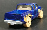 2008 Matchbox 1999 Chevrolet Silverado Truck Bros. Farms Blue Die Cast Toy Car Vehicle - Treasure Valley Antiques & Collectibles