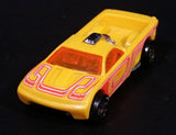 2008 Hot Wheels Trick Tracks Bedlam Truck Yellow Die Cast Toy Car Vehicle - Treasure Valley Antiques & Collectibles