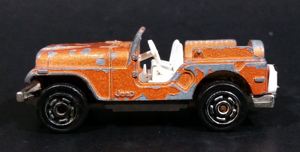 Vintage Majorette No. 268 Jeep Copper Orange 1:54 Scale Die Cast Toy Car Vehicle - Made in France - Treasure Valley Antiques & Collectibles