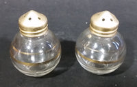 Vintage Glass Globe Salt and Pepper Shakers with Gold Ringed - Treasure Valley Antiques & Collectibles