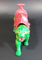 Vintage 1981 Masters of the Universe He Man Green Battle Cat w/ Saddle Toy Action Figure - Treasure Valley Antiques & Collectibles