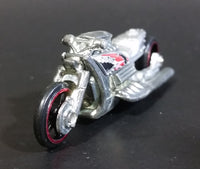 2005 Hot Wheels First Editions Realistix Airy 8 Metalflake Silver Motorcycle Die Cast Toy Vehicle - Treasure Valley Antiques & Collectibles