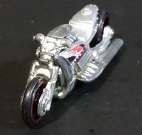 2005 Hot Wheels First Editions Realistix Airy 8 Metalflake Silver Motorcycle Die Cast Toy Vehicle - Treasure Valley Antiques & Collectibles