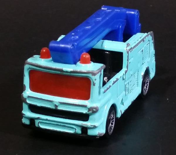 2002 Matchbox Snorkel Fire Truck Light Blue Die Cast Toy Car Vehicle McDonald's Happy Meal #4 - Treasure Valley Antiques & Collectibles