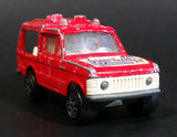 1980 Majorette Range Rover Rescue Team  Red No. 246 1/60 Scale Die Cast Toy Car Emergency Vehicle w/ Hitch - Treasure Valley Antiques & Collectibles