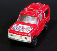 1980 Majorette Range Rover Rescue Team  Red No. 246 1/60 Scale Die Cast Toy Car Emergency Vehicle w/ Hitch - Treasure Valley Antiques & Collectibles