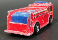 1982 Hot Wheels Fire Eater Red Fire Truck Die Cast Toy Car Vehicle - BW - Blue Lights - Treasure Valley Antiques & Collectibles