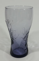 Collectible 2014 Coca-Cola Coke Soda Pop Amethyst Purple Embossed 6" Drinking Glass Cup - McDonald's - Treasure Valley Antiques & Collectibles