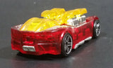 2005 Hot Wheels What-4-2 Translucent Red w/ Flames Die Cast Toy Race Car Vehicle - Treasure Valley Antiques & Collectibles