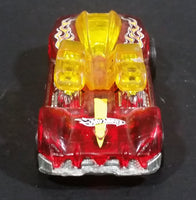 2005 Hot Wheels What-4-2 Translucent Red w/ Flames Die Cast Toy Race Car Vehicle - Treasure Valley Antiques & Collectibles