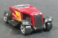 2005 Hot Wheels Heat Fleet II Hooligan Dark Red Die Cast Toy Car Hot Rod Vehicle - Treasure Valley Antiques & Collectibles