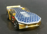 2007 Hot Wheels Solar Reflex Chrome Gold Blue Die Cast Toy Car Vehicle - Treasure Valley Antiques & Collectibles