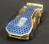 2007 Hot Wheels Solar Reflex Chrome Gold Blue Die Cast Toy Car Vehicle - Treasure Valley Antiques & Collectibles