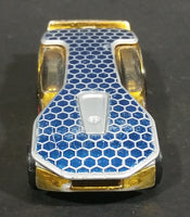 2007 Hot Wheels Solar Reflex Chrome Gold Blue Die Cast Toy Car Vehicle - Treasure Valley Antiques & Collectibles