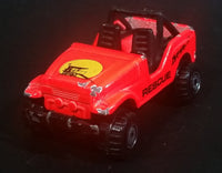 1996 Hot Wheels Baywatch Jeep CJ Bright Orange Die Cast Toy Car Vehicle - Treasure Valley Antiques & Collectibles