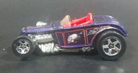 2001 Hot Wheels Skull and Crossbones Deuce Roadster Purple Die Cast Toy Hot Rod Car Vehicle - Treasure Valley Antiques & Collectibles