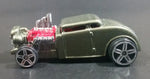 2013 Maisto Fresh Metal Knuckle Dragger Army Green Hot Rod Die Cast Toy Car Vehicle - Treasure Valley Antiques & Collectibles