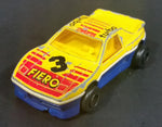 Vintage Majorette Pontiac Fiero #3 Yellow No. 206 Die Cast Toy Car Vehicle 1/55 Scale Made in France - Treasure Valley Antiques & Collectibles