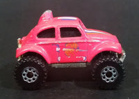 1988 Hot Wheels Color Racers VW Volkswagen Bug Pink Micro Tiny Die Cast Toy Car Vehicle - Treasure Valley Antiques & Collectibles