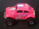 1988 Hot Wheels Color Racers VW Volkswagen Bug Pink Micro Tiny Die Cast Toy Car Vehicle - Treasure Valley Antiques & Collectibles