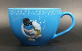 2007 Mars M & M's World Jumbo Oversized Blue Ceramic Beverage Soup Candy 16 oz. Mug Featuring a Saxophone Playing M & M - Treasure Valley Antiques & Collectibles