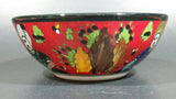 Vintage Hand Painted Turkish Red Ceramic 5" Bowl of Horseman in the Desert - Treasure Valley Antiques & Collectibles