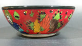 Vintage Hand Painted Turkish Red Ceramic 5" Bowl of Horseman in the Desert - Treasure Valley Antiques & Collectibles