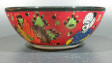 Vintage Hand Painted Turkish Red Ceramic 5" Bowl of Horseman in the Desert - Treasure Valley Antiques & Collectibles