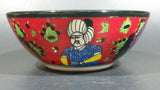 Vintage Hand Painted Turkish Red Ceramic 5" Bowl of Horseman in the Desert - Treasure Valley Antiques & Collectibles