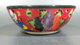 Vintage Hand Painted Turkish Red Ceramic 5" Bowl of Horseman in the Desert - Treasure Valley Antiques & Collectibles