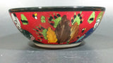 Vintage Hand Painted Turkish Red Ceramic 5" Bowl of Horseman in the Desert - Treasure Valley Antiques & Collectibles
