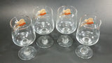 Set of 4 Vintage Libbey Pheasant Hunting Game Bird Rimmed 5" Wine Glasses - Treasure Valley Antiques & Collectibles