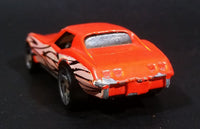 1998 Hot Wheels Tattoo Machines Corvette Stingray Orange Die Cast Toy Car Vehicle - Treasure Valley Antiques & Collectibles