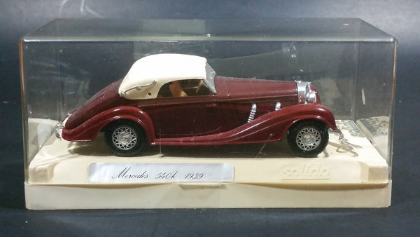 Solido Age D'Or 1939 Mercedes 540k Maroon Red #4067 Die Cast Toy Model Classic Car Vehicle in Display Case - Treasure Valley Antiques & Collectibles