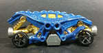 2010 Hot Wheels Race World Underground Double Demon Dinosaur Dark Blue Die Cast Toy Car Vehicle - Treasure Valley Antiques & Collectibles