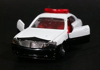 1999 Tomica Tomy Nissan Cedric White Police Patrol Car 1/63 Scale No. 87 Die Cast Toy Car Vehicle - with Opening Doors - Treasure Valley Antiques & Collectibles