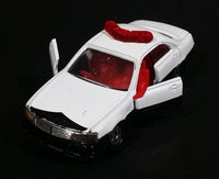 1999 Tomica Tomy Nissan Cedric White Police Patrol Car 1/63 Scale No. 87 Die Cast Toy Car Vehicle - with Opening Doors - Treasure Valley Antiques & Collectibles