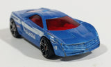 2010 Hot Wheels Police Pursuit Cadillac Cien Concept Interceptor Blue Die Cast Toy Car Law Enforcement Vehicle - Treasure Valley Antiques & Collectibles