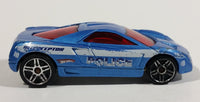 2010 Hot Wheels Police Pursuit Cadillac Cien Concept Interceptor Blue Die Cast Toy Car Law Enforcement Vehicle - Treasure Valley Antiques & Collectibles