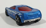 2010 Hot Wheels Police Pursuit Cadillac Cien Concept Interceptor Blue Die Cast Toy Car Law Enforcement Vehicle - Treasure Valley Antiques & Collectibles