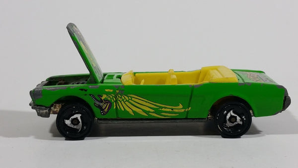 2000 Hot Wheels '65 Mustang Convertible Classic Rock Lime Green Die Cast Toy Car Vehicle - Treasure Valley Antiques & Collectibles