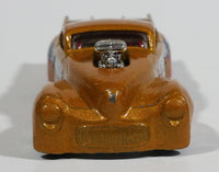 2004 Hot Wheels Smashville '41 Willys Smash Mouth Gold Die Cast Toy Hot Rod Car Vehicle - Treasure Valley Antiques & Collectibles