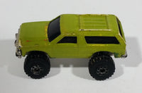 1983 Hot Wheels Mini Racers Chevy Blazer 4 x 4 Green Yellow Die Cast Toy Car Vehicle - Treasure Valley Antiques & Collectibles